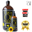 Mega Kit Óleo de Girassol Ozonizado Compre 1100ml Brinde Gotas 100ml! 100% Puro Super Concentrado Vidro Âmbar Premium