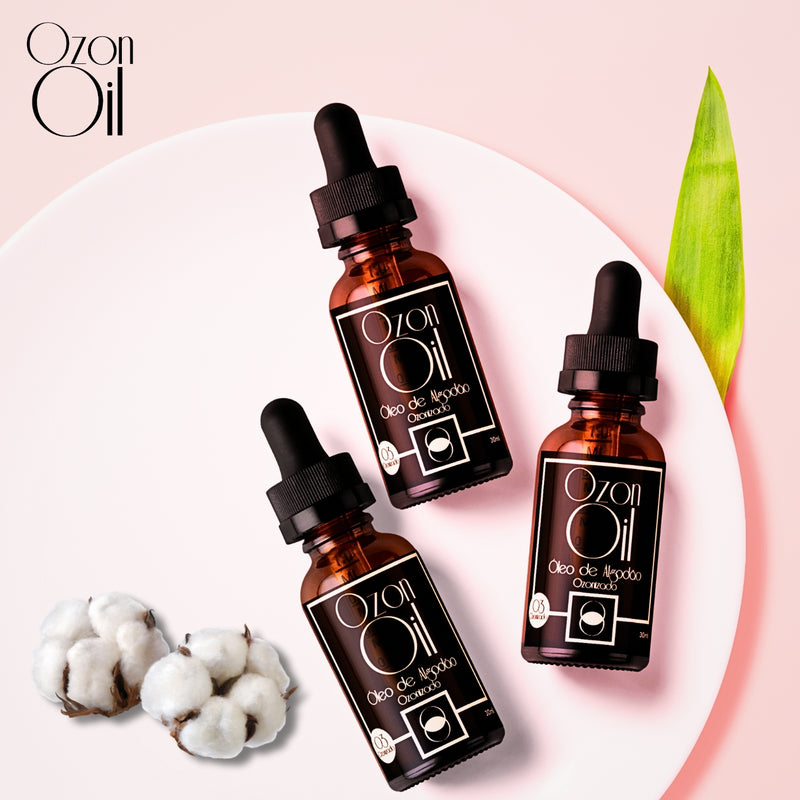 Super Combo Óleo de Algodão Ozonizado 30ml Compre 2 Ganhe 1! Super Concentrado Vidro Âmbar Premium