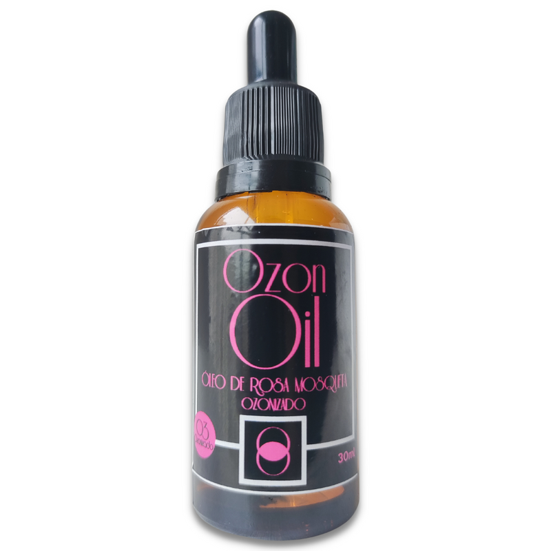Óleo de Rosa Mosqueta Ozonizado 30ml 100% Puro Clareador de Pele