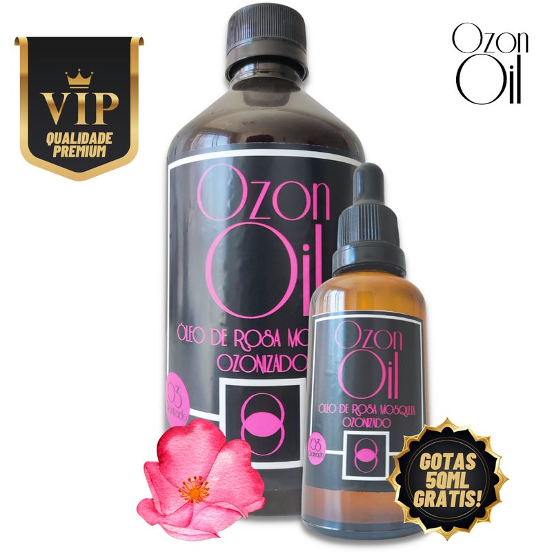 Óleo De Rosa Mosqueta Ozonizado 100% Puro 500ml +50ml Grátis