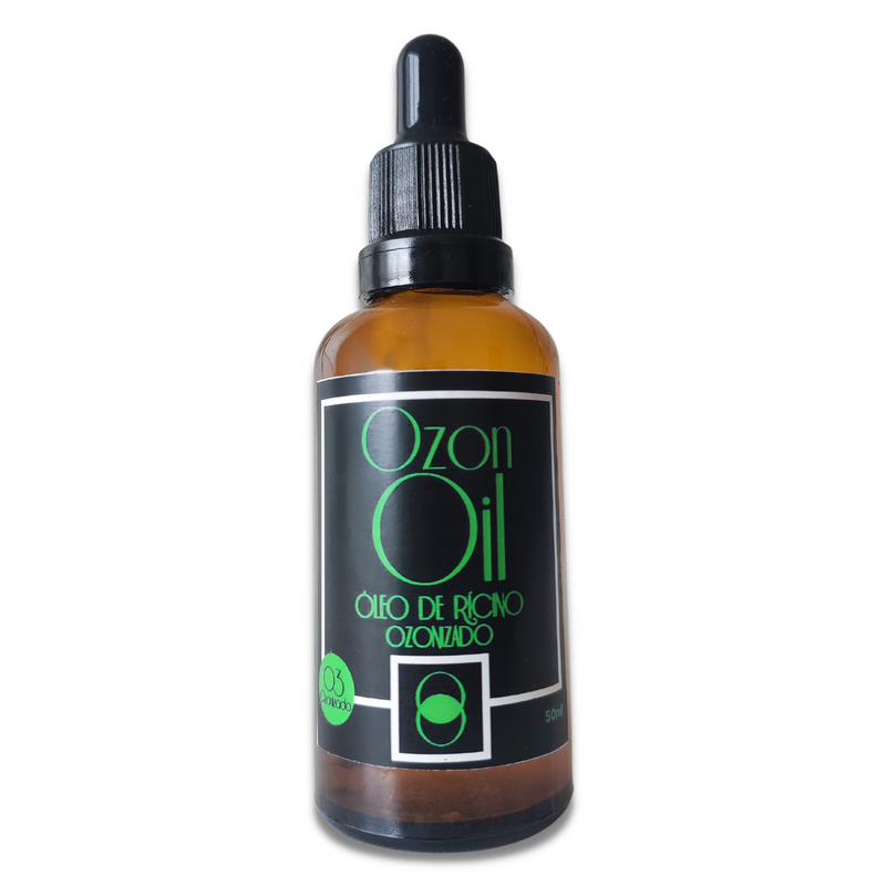 Óleo de Rícino Ozonizado 50ml Gotas 100% Puro Super Concentrado