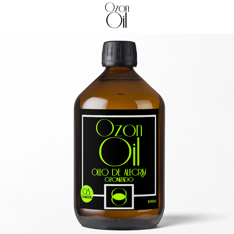 Super Combo Óleo de Alecrim Ozonizado Compre 500ml Ganhe 50ml Grátis! 100% Puro Super Concentrado Vidro Âmbar Premium