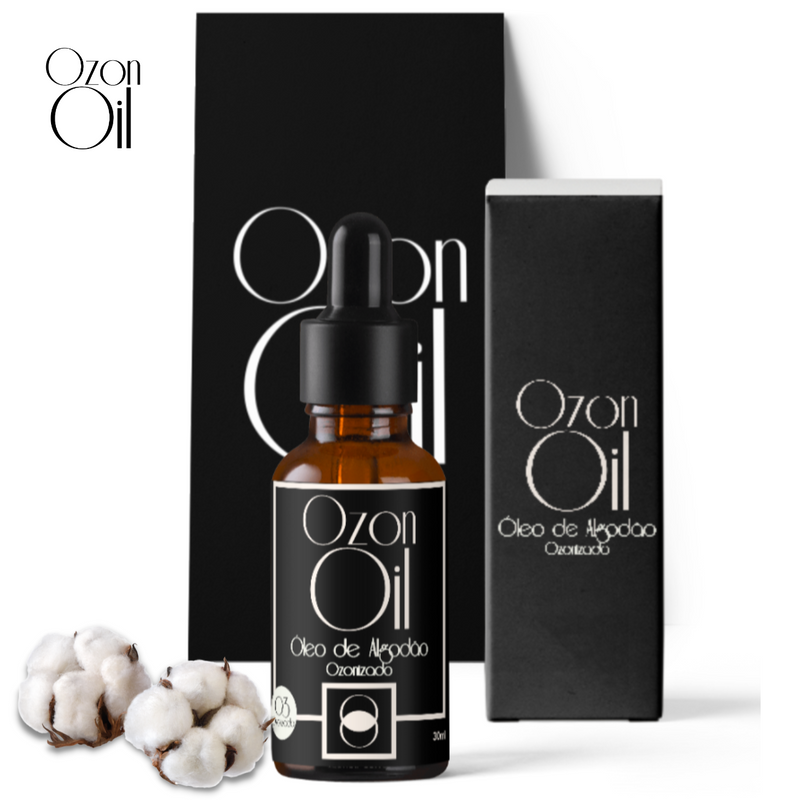 Óleo De Algodão Ozonizado 30ml 100% Puro Ozônio Super Concentrado VIdro Âmbar Premium