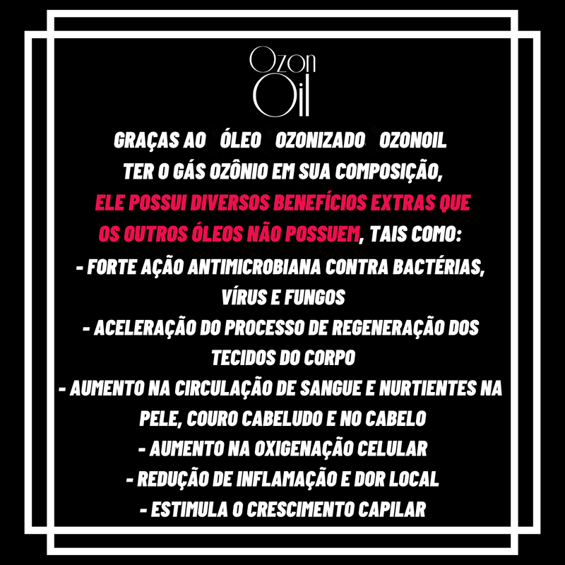 Óleo de Rícino Ozonizado 100ml Gotas 100% Puro Super Concentrado Vidro Âmbar Premium
