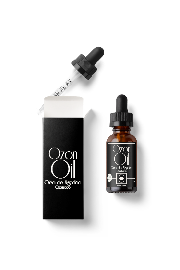 Óleo De Algodão Ozonizado 30ml 100% Puro Ozônio Super Concentrado VIdro Âmbar Premium